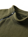 Men's Tactical Hoodies Fleece Windproof Side Zipper Jacket Sweatshirt Spring Autumn Standing Collar Casual Pullover Outdoor Tops