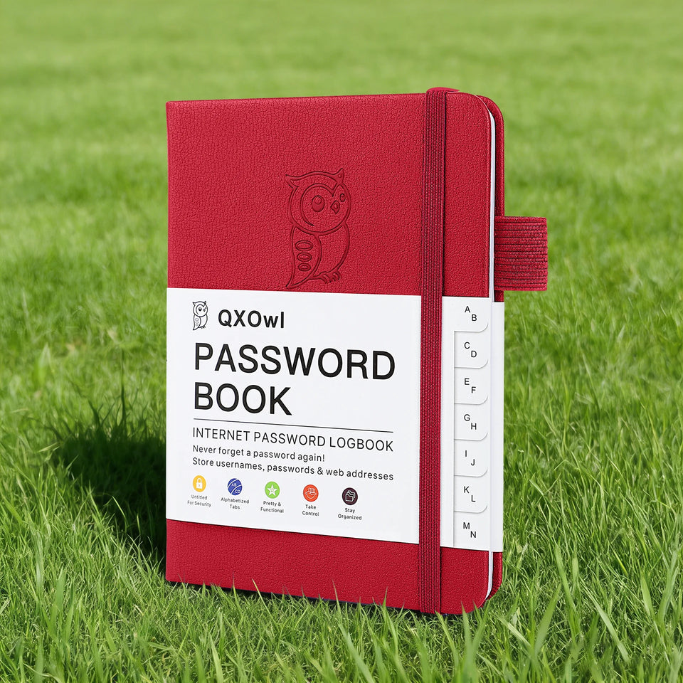Password Book with Alphabetical tabs. Hardcover Password Keeper Notebook for Seniors, Internet Password Logbook Journal, Address