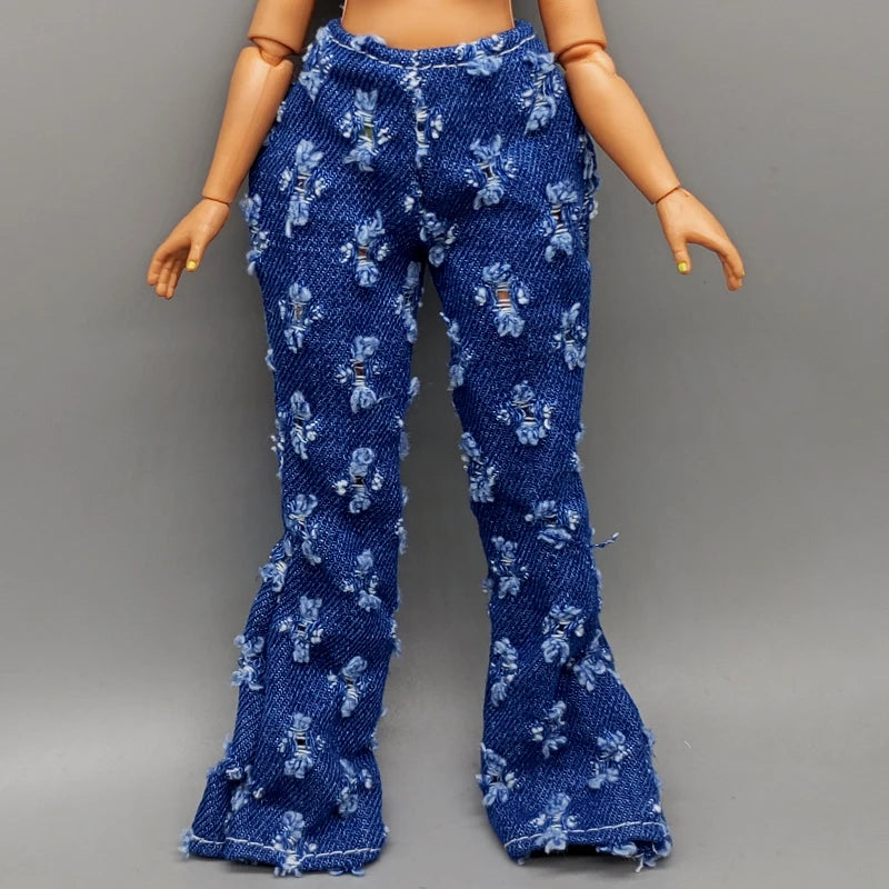 Kids Fancy 28CM 11In High School Doll Clothes Accessories DIY Clothing Trousers Yoga Set For Dolls Girls Birthday Gift