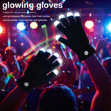 LED Gloves Finger Light Up Glow Rave Gloves Gifts for Adult Teens (Style A)