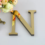 10CM 26 English Letters Wall Sticker 3D Mirror Acrylic Gold Wall Sticker Decals Self-Adhesive Home Party Decor Wall Art Mural
