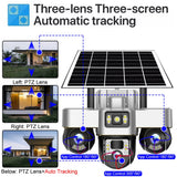 V380 Pro Solar Camera 3 Lens WiFi Security Cameras Outdoor Smart Home Solaire Power PTZ IP 15MP Night Vision CCTV Surveillance