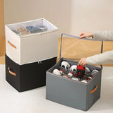 Foldable Shoes Storage Organizer 12 Grids Visible Jeans Clothes Storage Boxes Dust-proof Closet Shoe Storage Containers