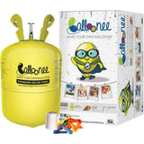 Balloonee Standard Disposable Helium Tank 7.5 Cu Ft - 30 Assorted Latex Balloons Pump Kit for Home Birthday Party Celebrations