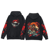 Y2K Anime Hoodies Men Ukiyoe Oversized Loose Vintage Acid Wash Hooded Sweatshirt Women Goth Harajuku Cotton Long Sleeve Pullover