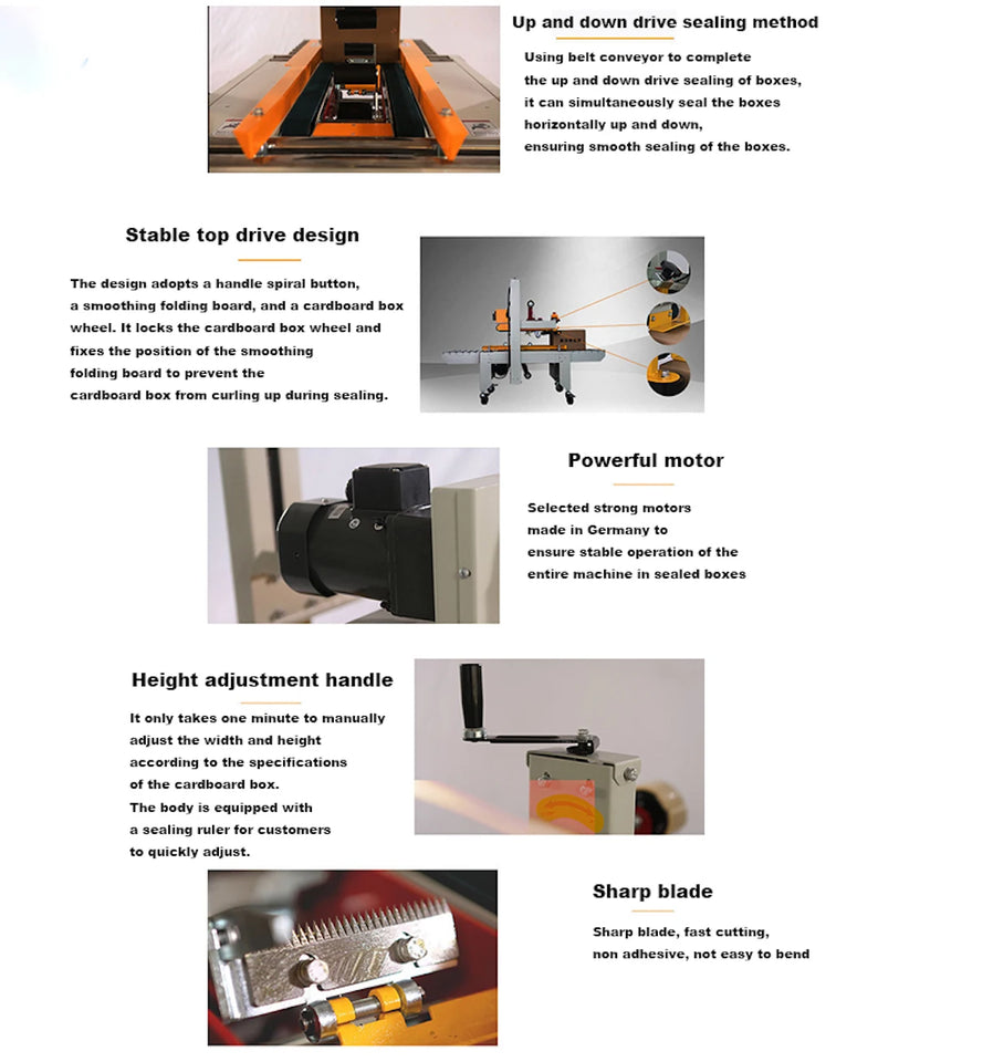 High Stability Design Tape Sealing Carton Sealing Machine Industrial Grade Multi-function Sealing Machine For Sale