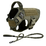 Large Dog Harness And Leash Set Pet German Shepherd Malinois Training Walking Vest Dog Harness And Collar For Medium Large Dogs