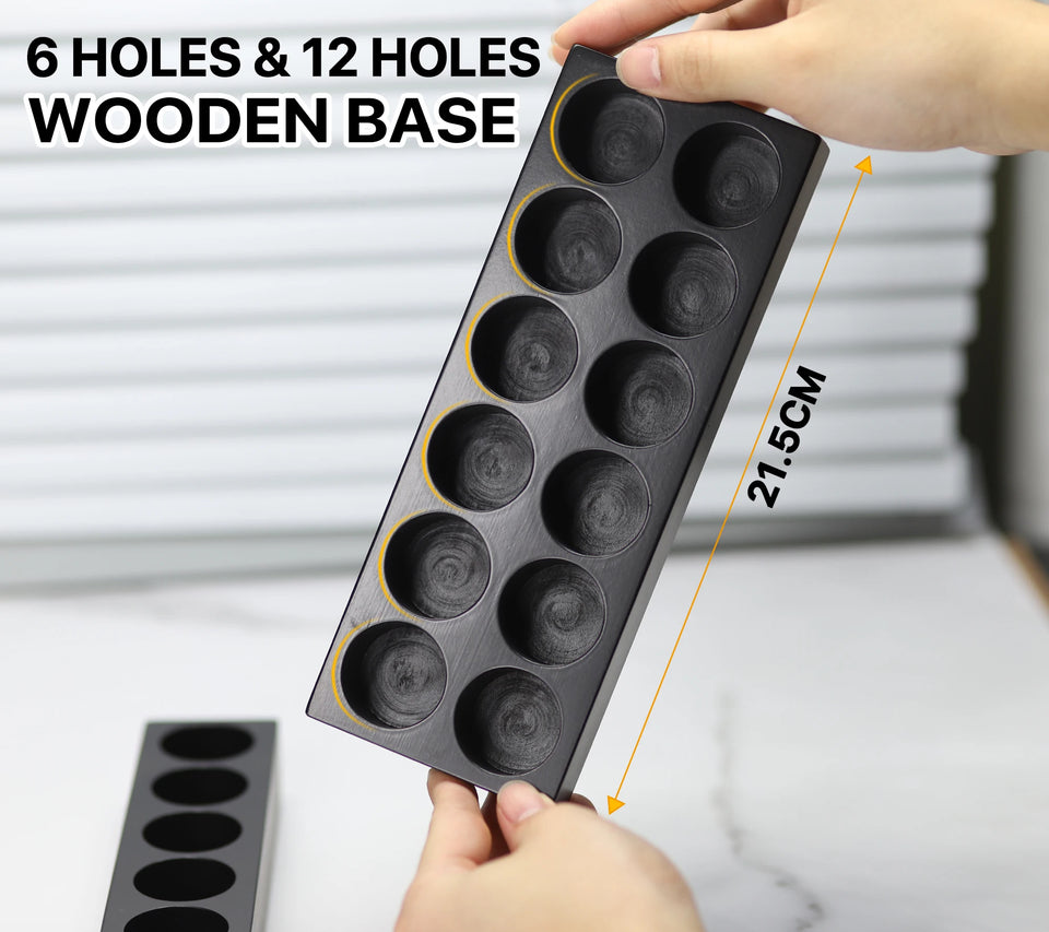 Coffee Beans Storage Container Display Rack Walnut Tea Tube Bottle Glass Espresso Coffee Accessories Tool Barista Coffeware Sets