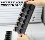 Coffee Beans Storage Container Display Rack Walnut Tea Tube Bottle Glass Espresso Coffee Accessories Tool Barista Coffeware Sets