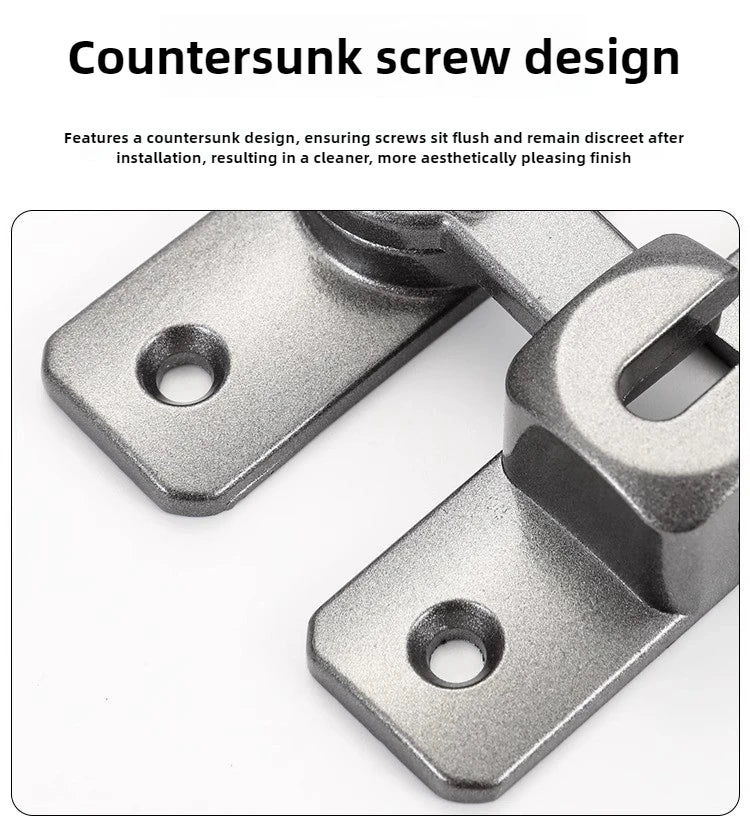 1pc Security Door Lock Handle Commercial Residential Grade Anti-Pick Lock with Adjustable 90°/180° Slide Indoor Outdoor Use