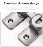1pc Security Door Lock Handle Commercial Residential Grade Anti-Pick Lock with Adjustable 90°/180° Slide Indoor Outdoor Use