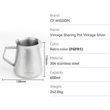 CF Wisdom Retro Style Sharing Pot，Coffee Sharing Pot, Hand Coffee Sharing Pot, Drip Coffee Pot, Home Coffee Utensils