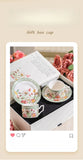 Coffee Cup Set Elegant Ceramic British Black Tea Cup Saucer Exquisite Afternoon Tea Household Tableware Complete Drinkware Set
