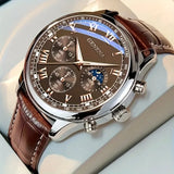 Fashion Roma Dial Men Business Watches Casual Leather Strap Male's Analog Quartz Wristwatch Reloj Hombre（Without Box）