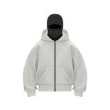2025 Men Balaclava Y2K Gothic Harajuku Winter New Item Double Hooded Sweatshirt Autumn Men's Hooded Mask Zipper Sportswear Women