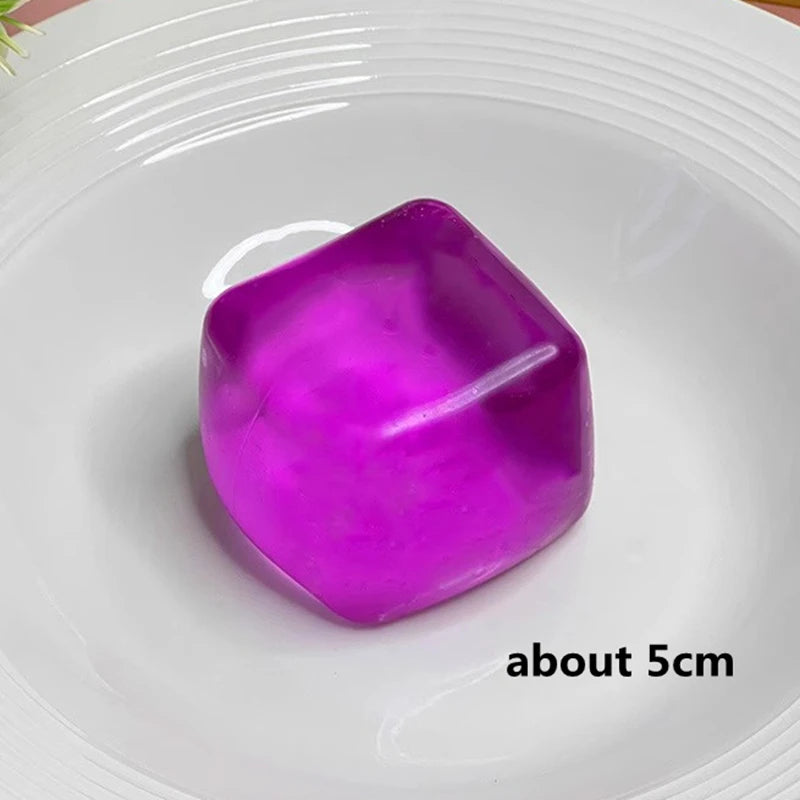 Maltose Ice Cube Squishy Toys Stress Relief Squeeze Toy Decompression Ice Cubes Sensory Fidget Toy Anti Stress Slow Rebound