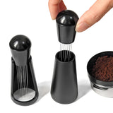 Espresso Coffee Stirrer WDT Distribution Tool Stainless Steel Needles Coffee Powder Distributor Dosing Ring Barista Accessories