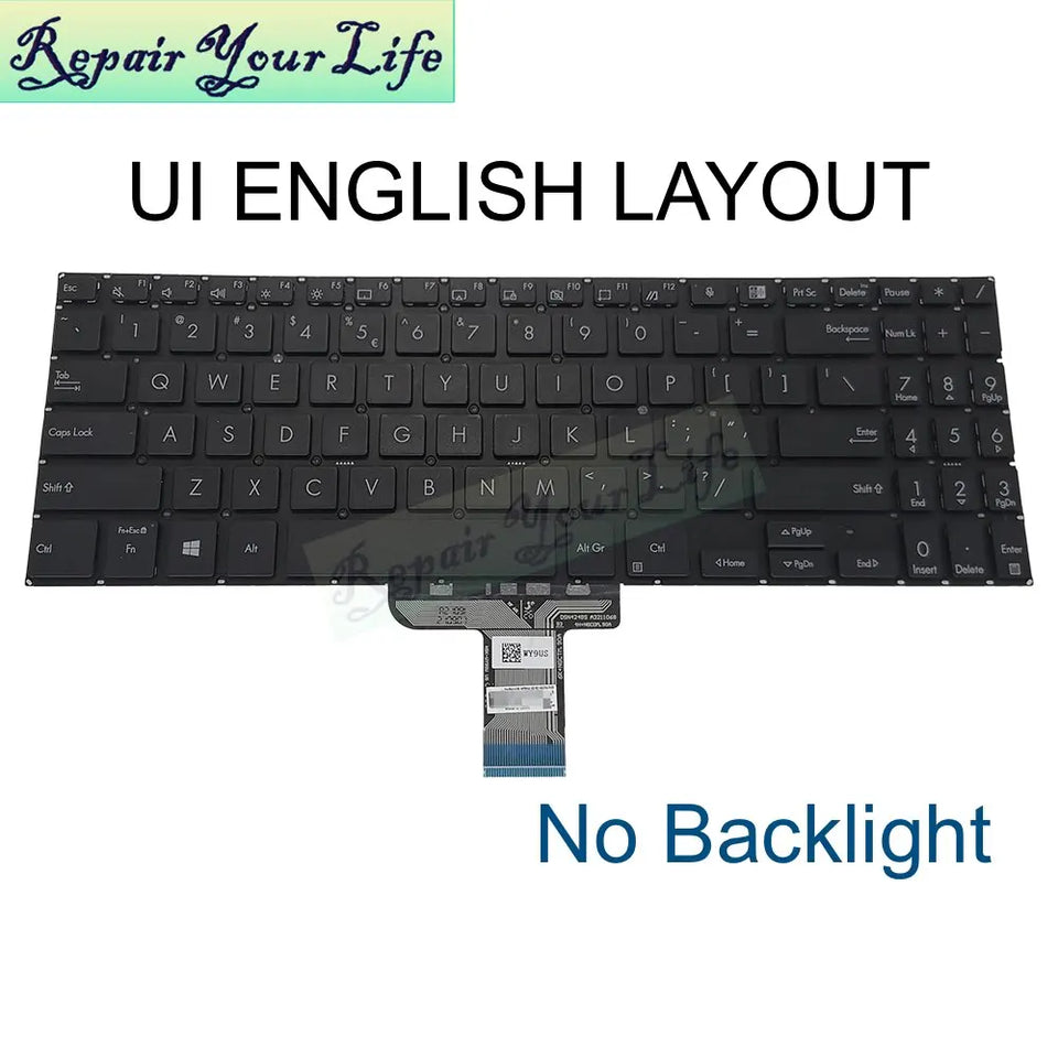 US UI Latin Backlight Keyboard For ASUS ExpertBook B1 B1500 B1500C P1450 P1450CBA BW450 PX555C B1500CEA 0KNX0-5622LA00 5123UI00
