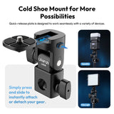Ulanzi LA04 Univeral Light Stand Adapter with 1/4" Cold Shoe Mount for Phone Stand DSLR Camera LED Light 180° Tilt for Lighting