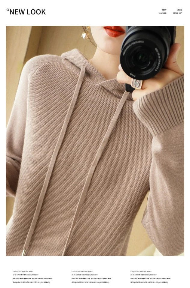 Hoodies And Sweatshirts Long Sleeve Sweaters For Women Wool Clothing New Arrivals Knitted Jumpers Female Outerwears Fashion Tops