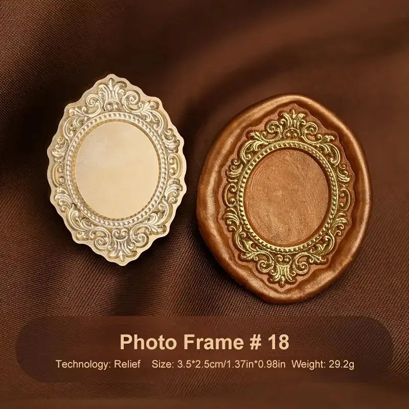 new arrivals 3D Photo Frame Wax Seal Stamps Fine Embossed Stamp Brass Head for Greeting Cards Gift Notebooks and Envelopes