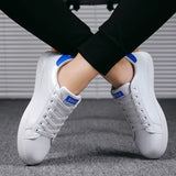 High Quality Men Sneakers Leather Outdoor Casual Shoes Lace-up Hot Sale Mens Vulcanized Shoes Trendy Men Shoes New Tenis Hombres