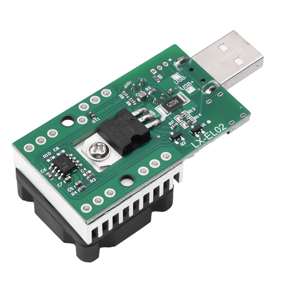 18W 22.5W Electronic Test Load Resistor USB Interface Battery Discharge Capacity Tester with Fan Adjustable Current Module Tool