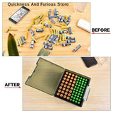Battery Organizer Holder -Holds 72 AA AAA Batteries Battery Box Case Garage Container Home Drawer Organization Dispenser Holder