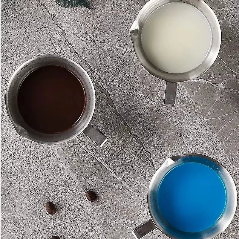 100ML Espresso Extraction Cup 304 Stainless Steel with Scale Thickened Exquisite Ounce Coffee Cup Home Kitchen Cafe Accessories