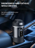 E-ACE 12/24V Car Heat Mug 500ML Car Kettle Stainless Steel Heating Travel Cup Dry burn Protection Coffee Tea Instant Noodles