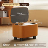 Shoe Cabinets Shoe Stool Upholstered Shoe Bench Storage Ottoman Seat Entryway Hallway Living Room Soft Padded Faux Leather