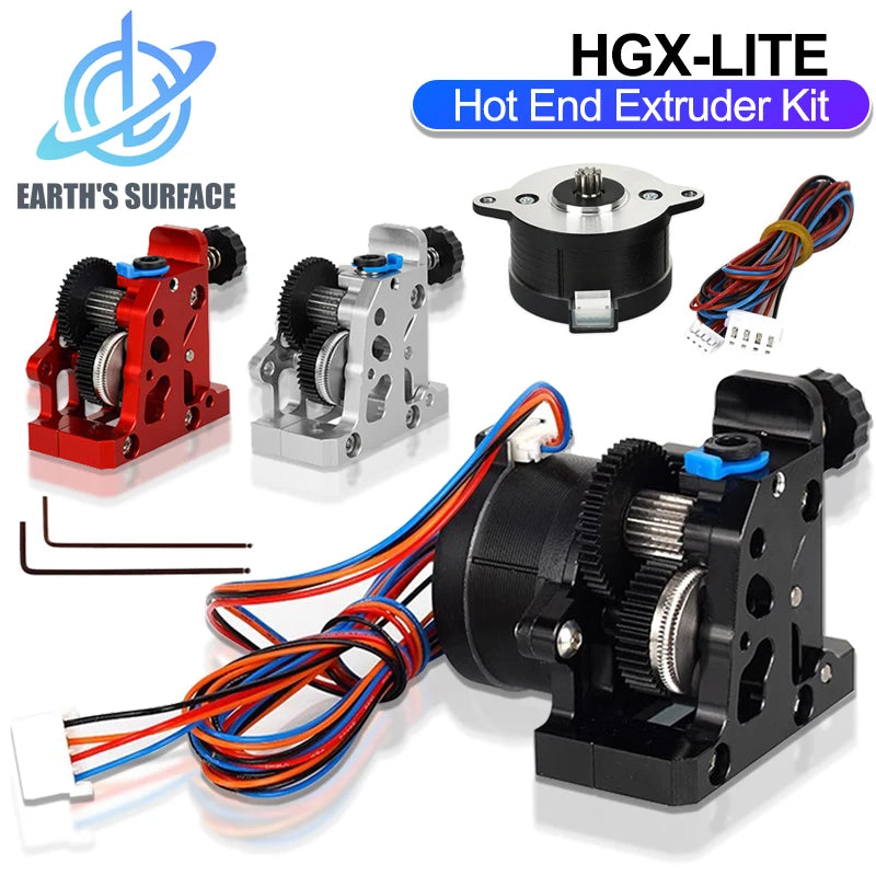 Dual Gear Extruder HGX-LITE-Extruder Hard Steel Reduction Gear With High Speed Motor for CR10 CR 10S Ender 3 V2 3D Printer Parts