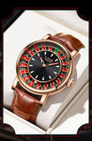 LIGE Creative Luxury Mens Watches Roulette Game Dial Fashion Mens Watch Waterproof Luminous Quartz Wristwatches Rolling Ball