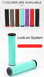 ODI CF Silicone Bicycle Grips Carbon Fiber Reinforced Handle Plugs MTB Anti-slip Lock-on Handlebar Cover Comfortable Bike Parts