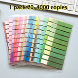 Colorful Transparent Memo Pads Self-Adhesive Sticky Notes Index 200-4000 Sheets for Office School Stationery