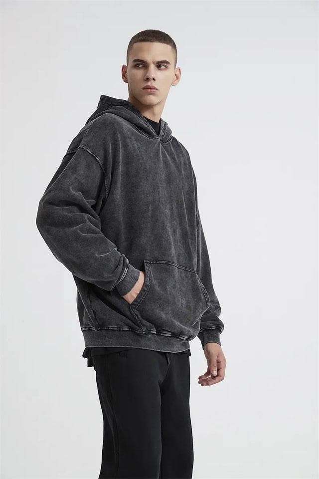 Y2K Anime Hoodies Men Ukiyoe Oversized Loose Vintage Acid Wash Hooded Sweatshirt Women Goth Harajuku Cotton Long Sleeve Pullover