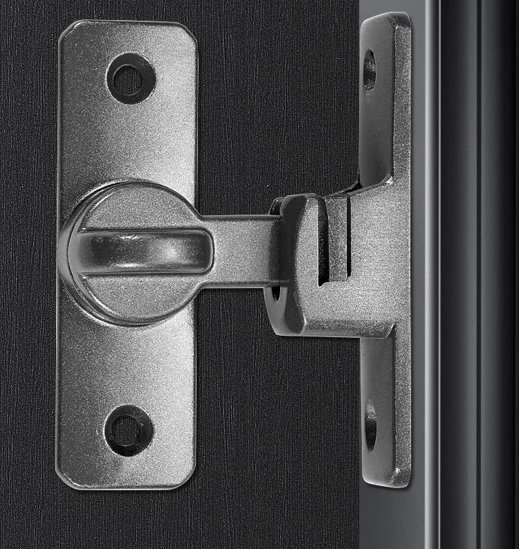 1pc Security Door Lock Handle Commercial Residential Grade Anti-Pick Lock with Adjustable 90°/180° Slide Indoor Outdoor Use