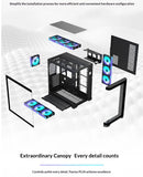 WJCOOLMAN Sky Ceiling PLUS ATX curved glass sea-view room computer case Supports 360-degree water cooling