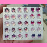 15 Pairs/set Bjd Eye Doll's Eyes 10/12/14/16mm Glass Eyeball Cartoon Type Anime Eye Diy Girl Toys Dress Up Gift Doll Accessories