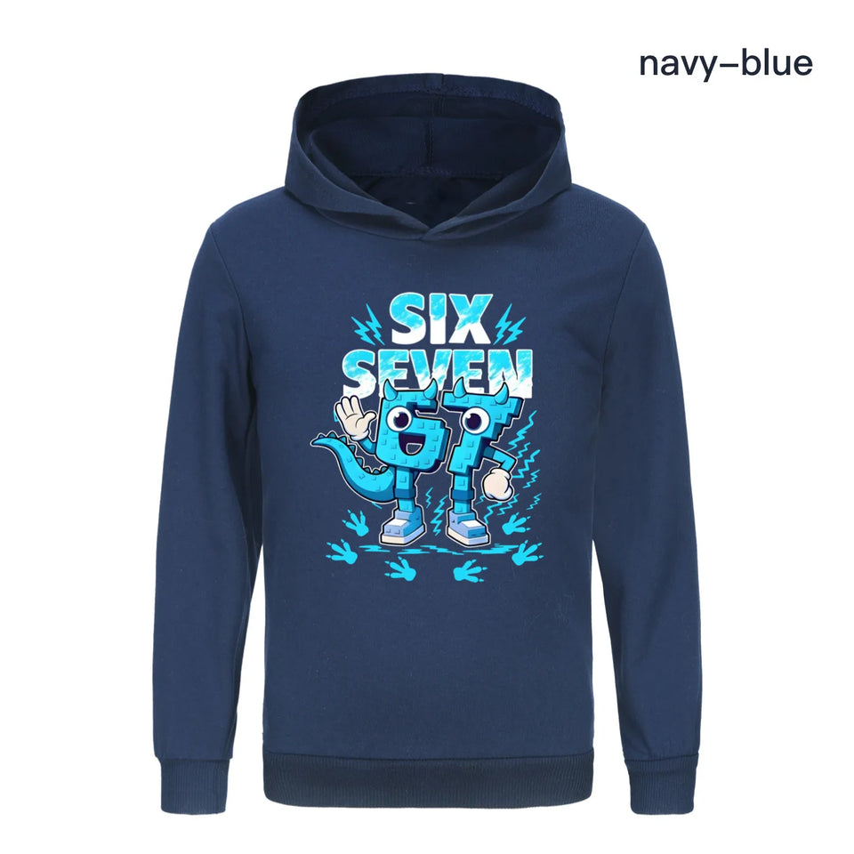 Kids Clothes Steal a Brainrot Six Seven 6-7  Baby Girls Hooded Sweatshirt Pants 2pcs Set Boys Autumn Pullover Tracksuits 5192