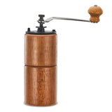 Wooden Manual Coffee Grinder Bean Conical Burr Coffee Mill for Espresso Fine Coarse Adjustable Portable for Travel Home Office