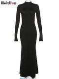 Weird Puss Backless Skinny Women Dress Skinny Stretchy Slim Bag Hip Bodycon Ladies Fashion Party Event Prom Mermaid Vestidos
