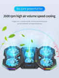 Jomaa RGB Gaming Laptop Stand Air Cooler Notebook Stand Holder with 6 fans Cooling Fan Base Suit for 12-17 inch Laptop