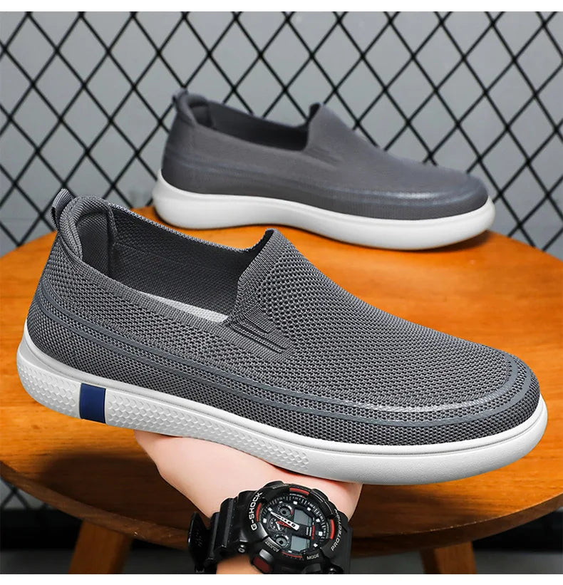 Men's Spring New Knitted Breathable Single Shoes, Dad's Shoes, Men's Casual Shoes, Comfortable Men's Shoes  sneakers