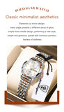 POEDAGAR Elegant Ladies Watches Waterproof Luminous Date Week Watch for Woman High Quality Stainless Steel Quartz Women's Watch