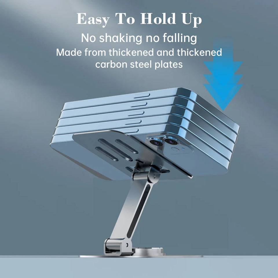 720 Rotate Aluminum Alloy Tablet Holders for iPad Adjustable Folding Lazy Desktop Live Desk Holder Mobile Phone Stand Mount