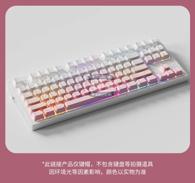 132 Keys Gradient backlit RGB Keycaps For Cherry Mx Switch Mechanical Gaming Keyboard OEM Profile PBT Keycap ISO Layout Key caps