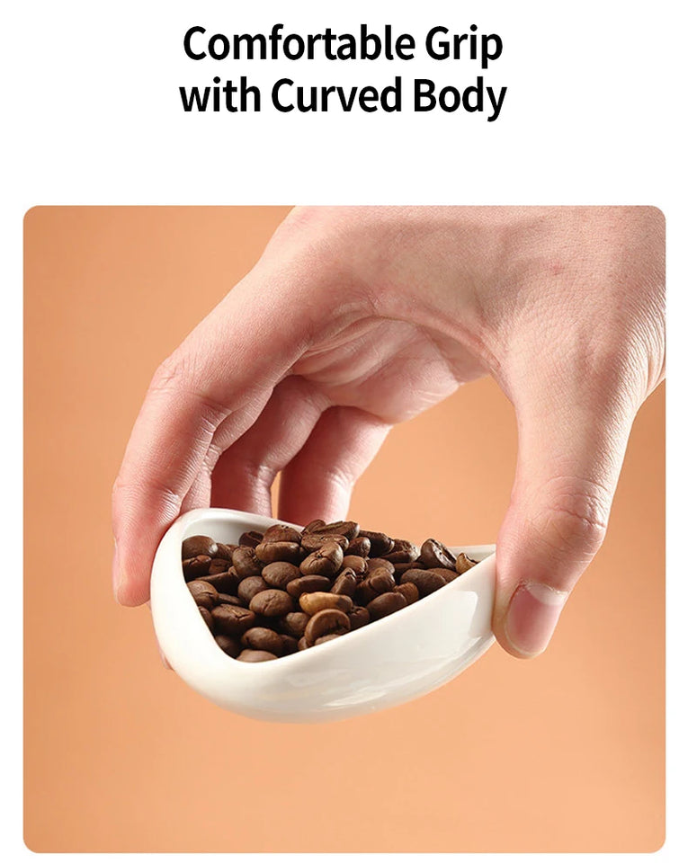 Ceramic Coffee Bean Dosing Cup, 35-40g Single Dose Measuring Tray for Coffee Bean and Tea, Chic Home Barista Tool Accessories
