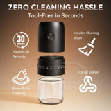 Portable Coffee Grinder Electric USB Rechargeable Home Outdoor Blenders Profession Adjustable Coffee Beans Grinding for Kitchen