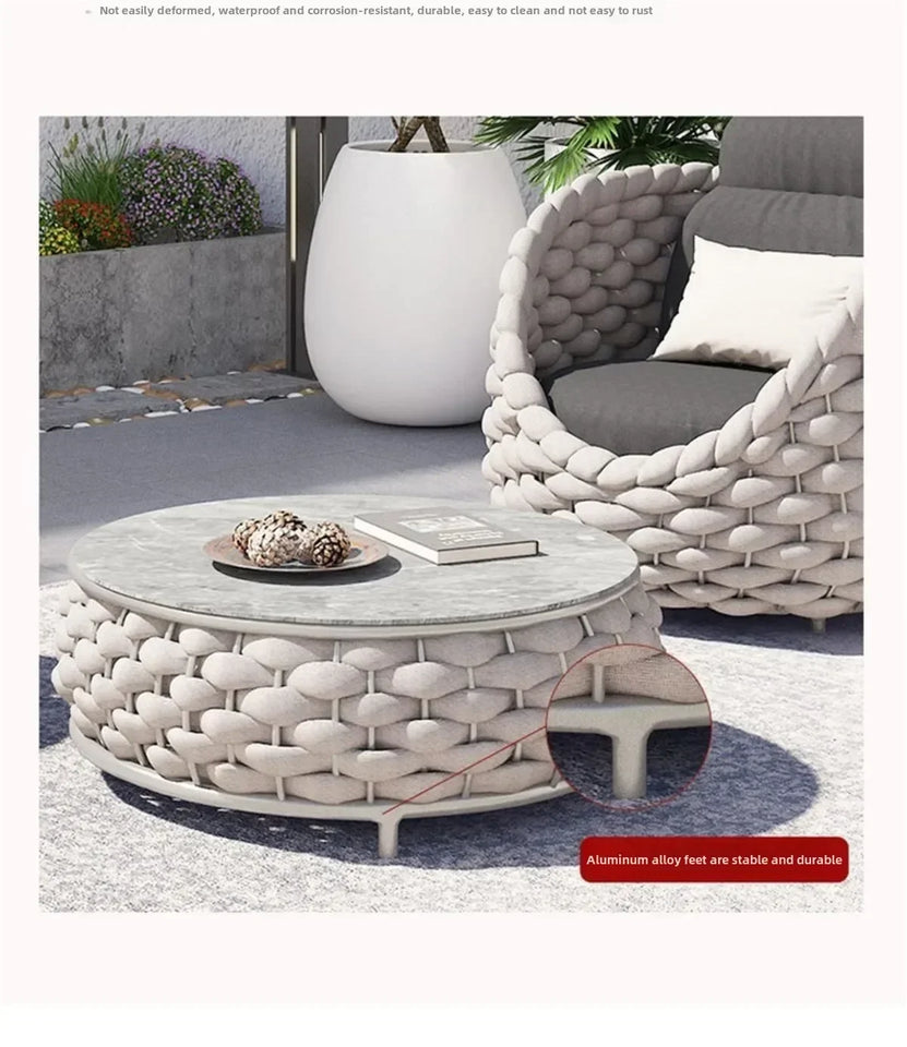 Outdoor Rattan Patio Furniture Set Cushioned Wicker Loveseat Garden Backyard Porch Sofa All Weather Durable